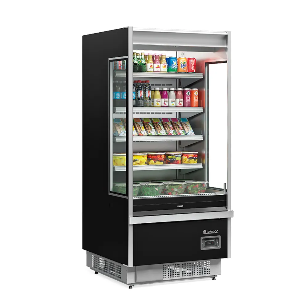 Refrigerador vertical abierto color negro - 687 litros