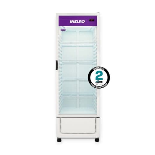 Exhibidora vertical sin cenefa baja temperatura